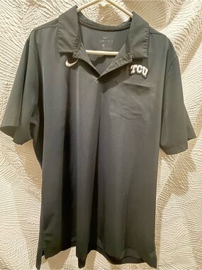 Nike Black TCU Dri-FIT Men's Polo